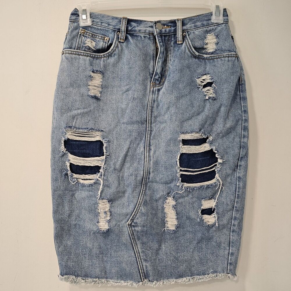 Skirted Fancy Denim Skirt Size M See Photos For Measurements